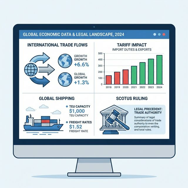 Supreme Court building and gavel representing the legal ruling on tariffs and trade policy
